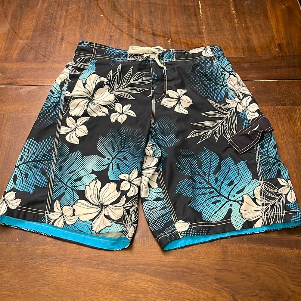 Speedo Blue Floral Swim Trunks